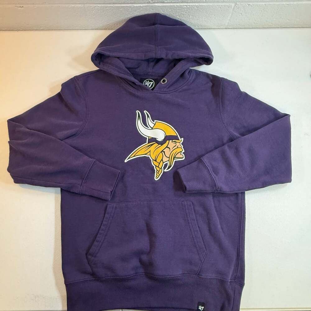 ’47 Minnesota Vikings Hoodie Women’s/Youth Medium Purple NFL Logo Pullover